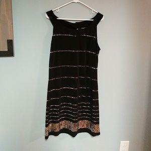 Dress barn black sequined dress